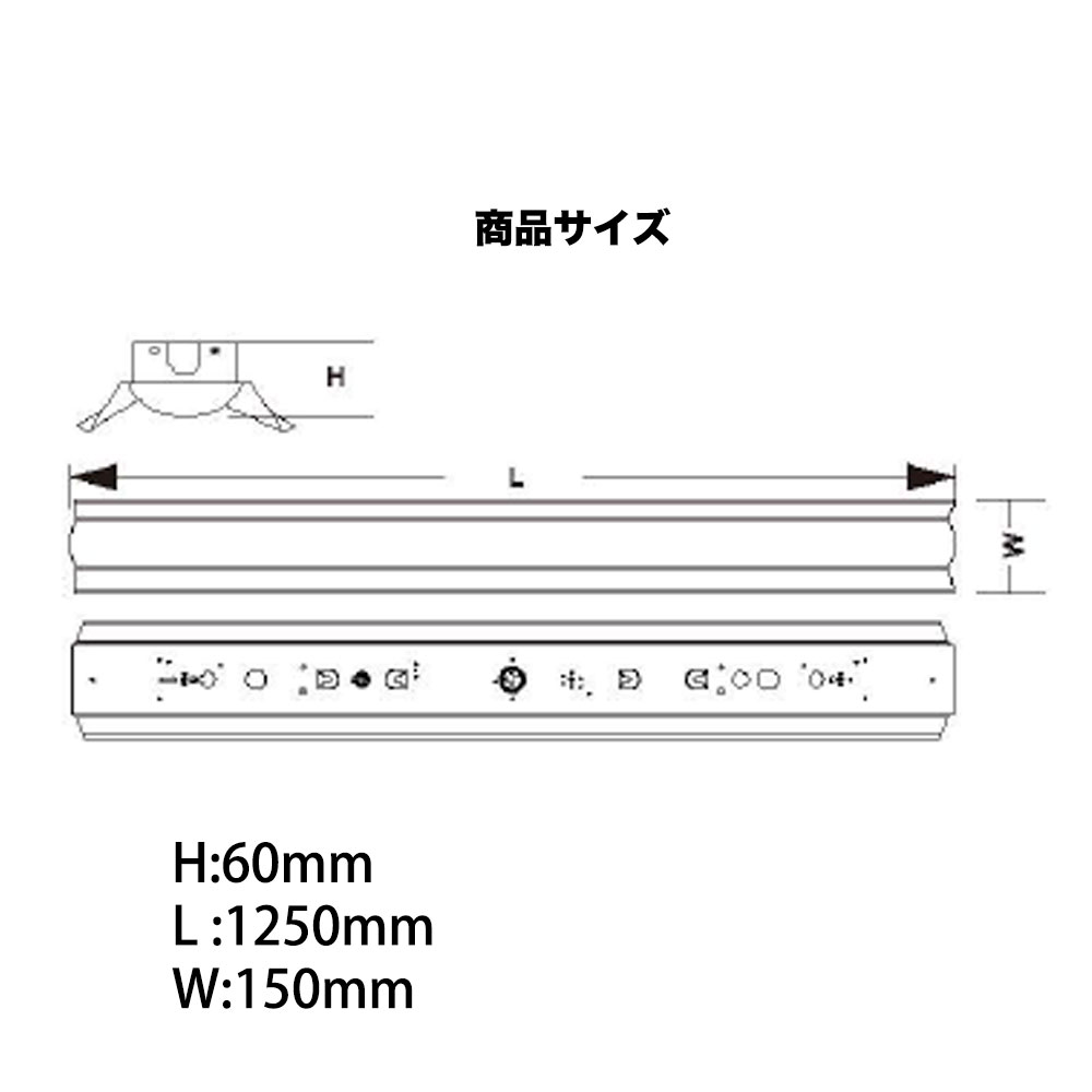 LED蛍光灯器具一体型トラフ2灯形　笠付き ledベースライト 40w 2灯 トラフ形 天井直付け led蛍光灯40W 2灯相当 125cm 5200LM 10台セット 3