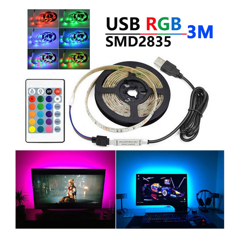 LED ơץ饤 USBб 3m SMD3528 5V LEDơ RGB ܾ ê ƥӤطʾLED