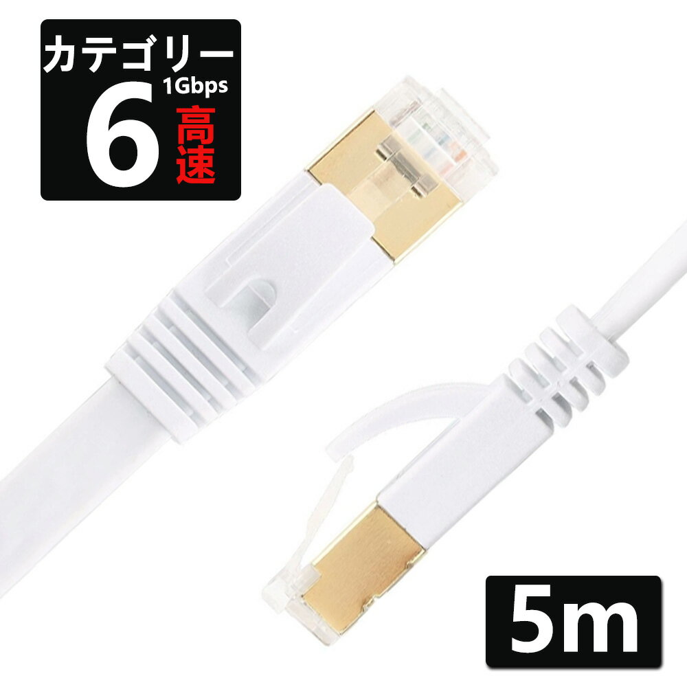 LANケーブル CAT6 5m 1ギガビット 高速