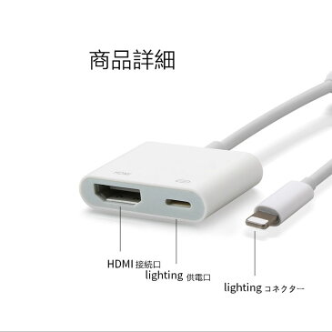 特別セット iPhone HDMI 変換ケーブル Lightning HDMI アダプタ iPhoneテレビ変換ケーブル iPhone iPad ipod 対応+ HDMIケーブル1.5m SET販売