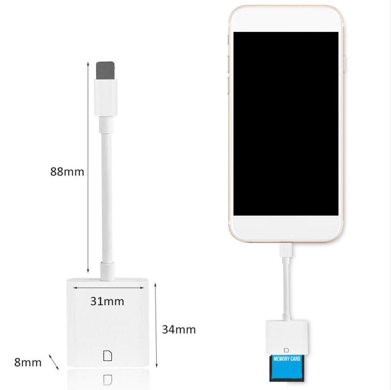 iPhone用カードリーダー SDカード /マイクロSD 両対応 iPhone / iPad SD / microSD Lightning カードリーダー SD変換…