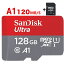 microSD 128GB SanDisk 120MB/ ץŬ A1б UHS-1 Ķ® ѥå SDѴץդ ̵