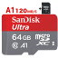 microSD 64GB SanDisk 120MB/ ץŬ A1б UHS-1 Ķ® ѥå SDѴץդ ̵