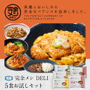 冷凍 完全メシ DELI 5食お試しセット 送料込 【日清食品公式】栄養バランス食 夜食 かつ丼 牛丼 欧風カレーライス ボロネーゼ 汁なし担々麺 2