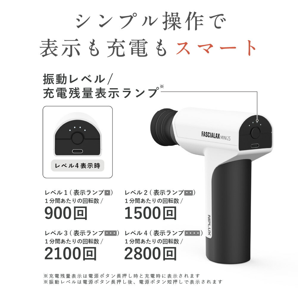 【NIPLUX公式最新商品】FASCIALAX2Sファシアラックスツーエス健康ジャンル賞受賞★マッサージガン筋膜リリースガン全身ケア健康グッズハンディ肩腰足健康グッズ静音ギフト御祝母の日父の日