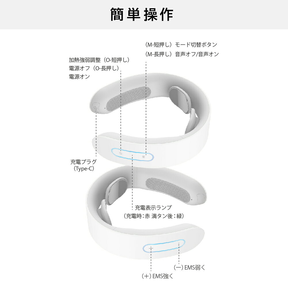 ★楽天1位★あす楽★無料ラッピング★NIPLUX首EMS温熱電気刺激父の日プレゼントギフト実用的健康グッズEMSコードレス温熱機器軽量温め肩首解消ネックリラックスケアリラクゼーション健康温めるグッズEMSHEATNECK
