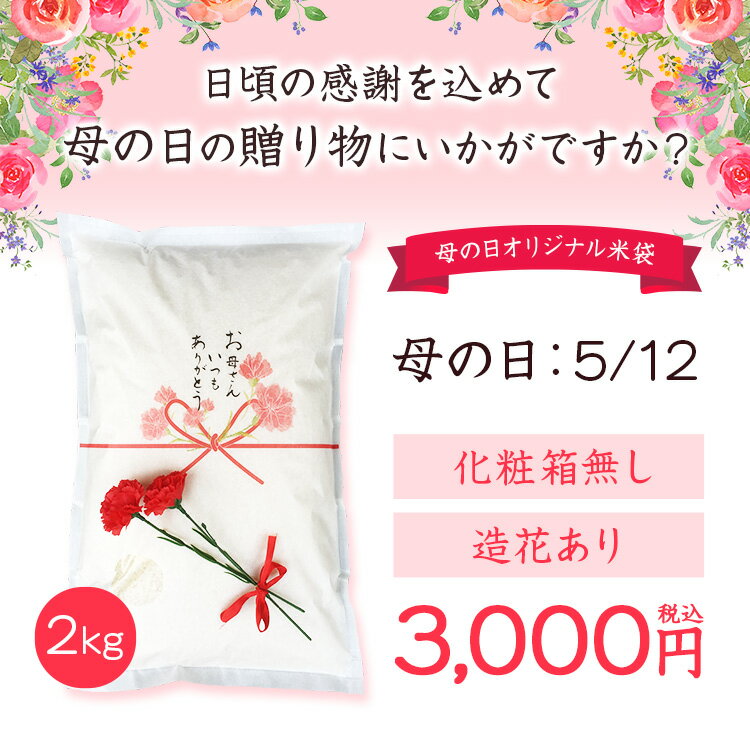 【送料無料】【母の日】【造花付き】【期間限定オリジナル送料込】商品】島根県仁多郡産コシヒカリ「出雲國仁多米」【2kg】【米/白米】【送料込】【西日本】 2