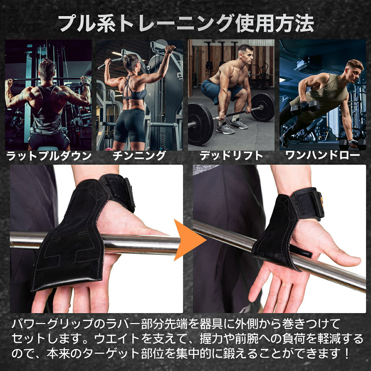 【本日ポイント5倍!】パワーグリップ【グリップ強化ラバー】筋トレグリップ懸垂ラバー滑り止め握力補助耐摩耗男女兼用左右セット(S/M/L)Nithraニスラ筋レトレーニンググローブパワーリフティングウェイトリフティングウェイトトレーニング保護
