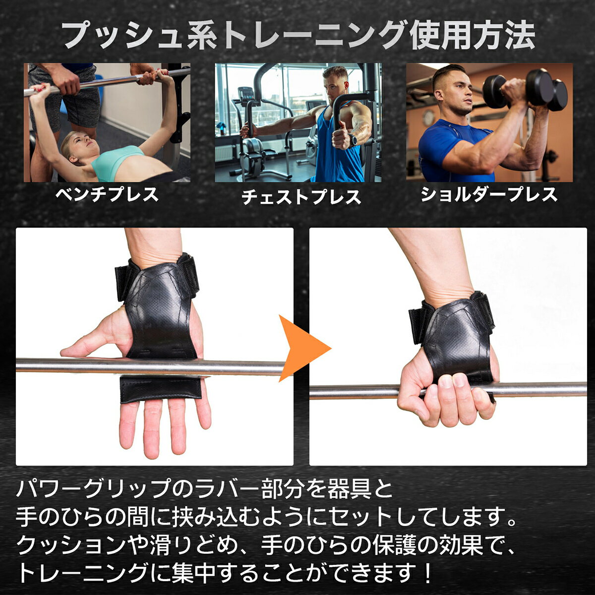 【本日ポイント5倍!】パワーグリップ【グリップ強化ラバー】筋トレグリップ懸垂ラバー滑り止め握力補助耐摩耗男女兼用左右セット(S/M/L)Nithraニスラ筋レトレーニンググローブパワーリフティングウェイトリフティングウェイトトレーニング保護