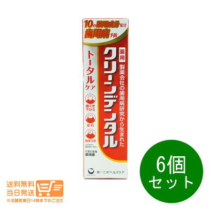 最大2000円クーポン 6個セット 第一三共ヘルスケア クリーンデンタル トータルケア 100g 薬用 歯磨き粉 歯周病予防 むし歯予防 追跡配送 送料無料