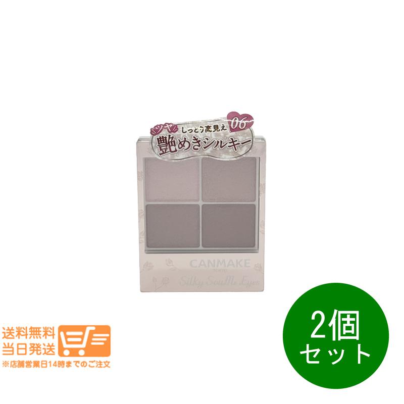 レビュー100円クーポン 2個セット キャンメイク シルキースフレアイズ 06 トパーズピンク アイ ...