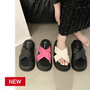 厚底サンダル スリッパ 美脚 夏韓国ファッション靴 海 旅行トラベル 軽量くつ サンダル