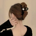 ヘアクリップ レディース 黒 ベルベットおしゃれ レトロ風 韓国ファッション秋 髪飾り結婚式演奏会