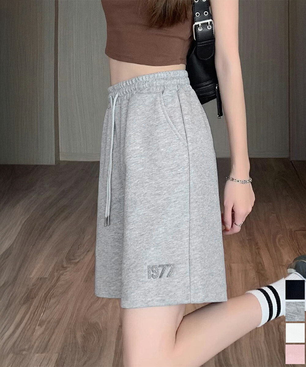 スウェットショーツ 韓国風ショートパンツゆったり部屋パンツ カジュアル短パン夏 着やせ半ズボン美脚