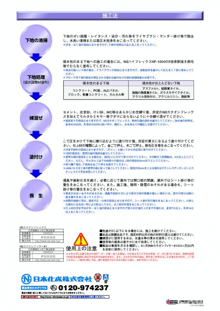 日本化成 NSカチオンフレックス　18kg／缶