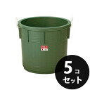 プラスチック バケツ ねり樽75 容量75L 5個/梱包 グリーン 緑 リス興業