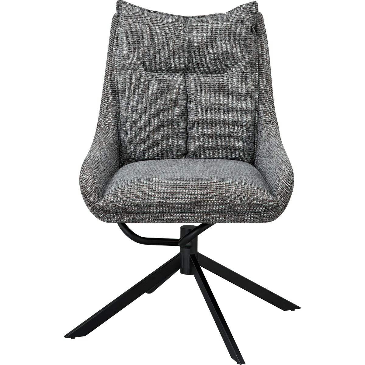 回転式ダイニングチェア(EL001 GY/BK)