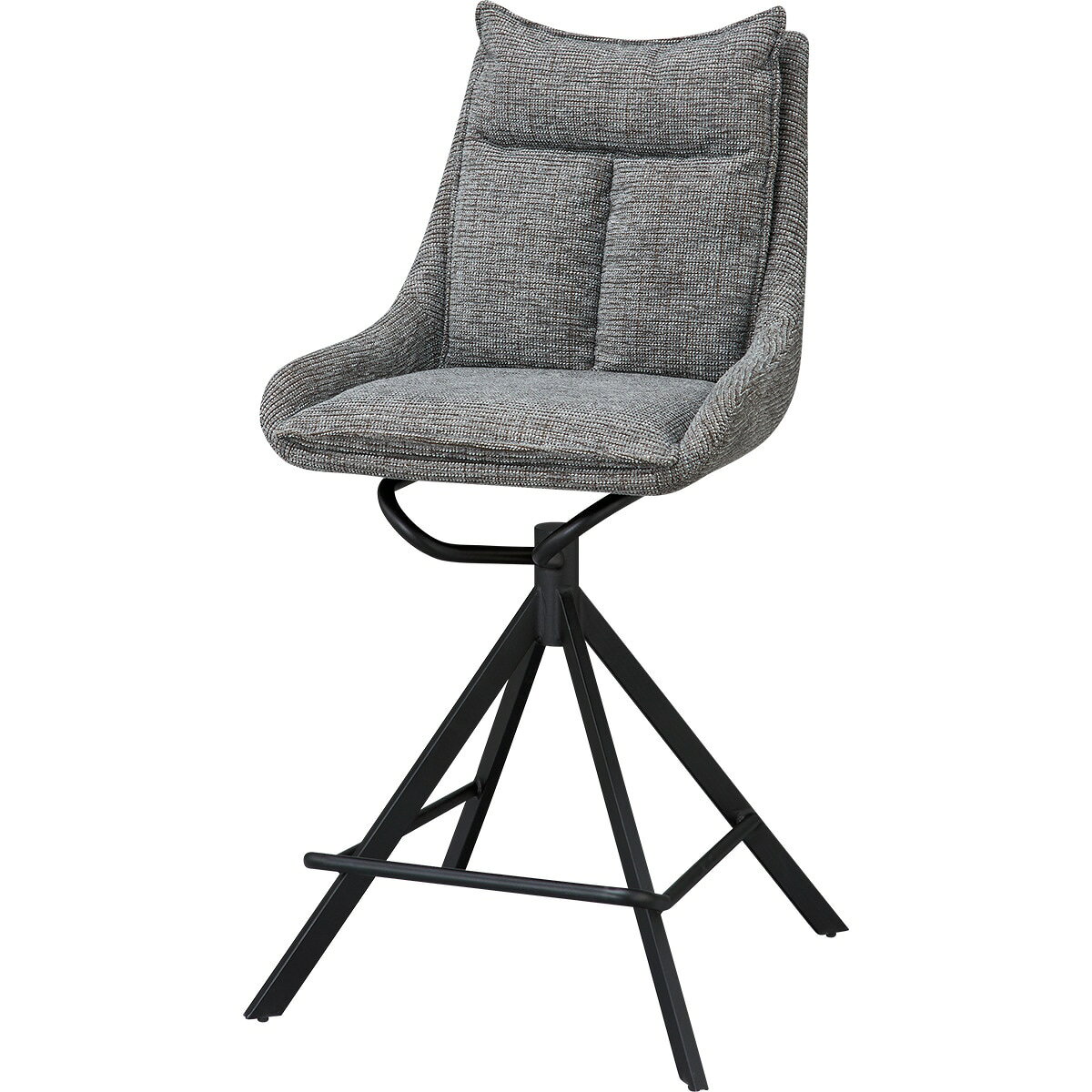 ニトリの回転式カウンターチェア(EL001 GY/BK)(チェア・椅子)