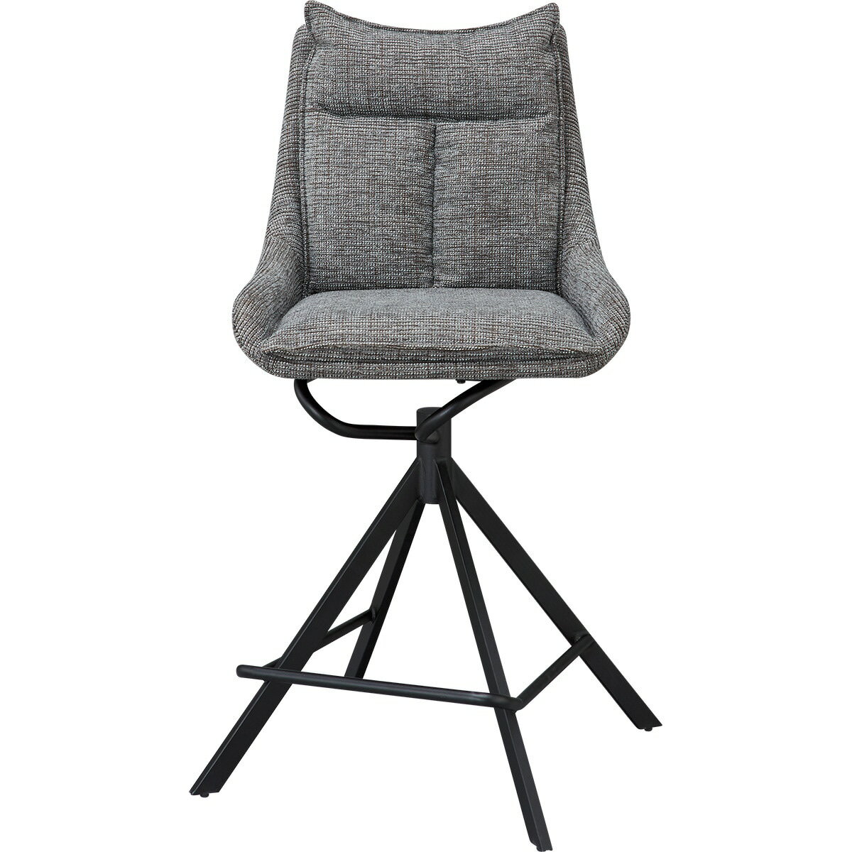 回転式カウンターチェア(EL001 GY/BK)