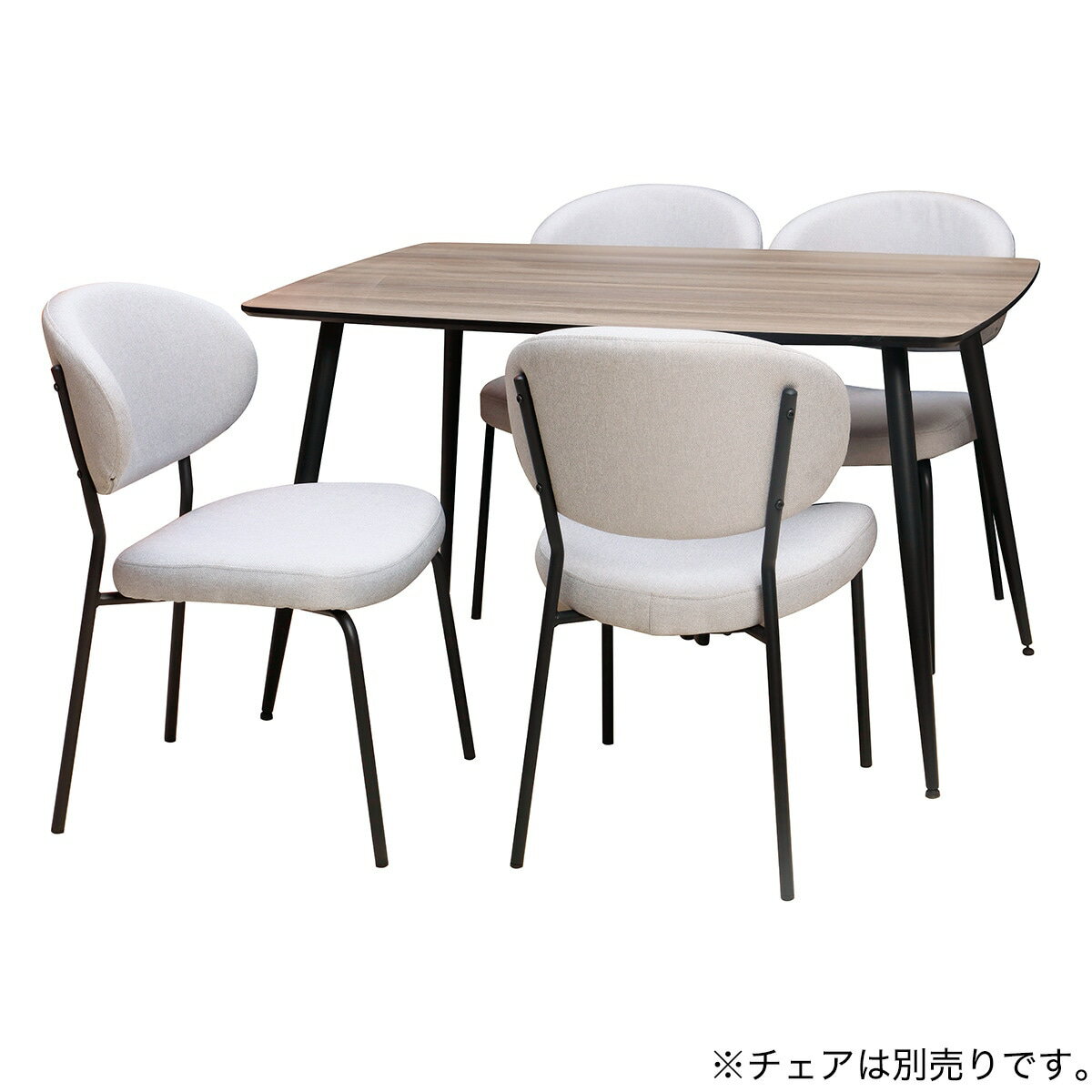 ダイニングテーブル(YM001 120/80 GY/BK)