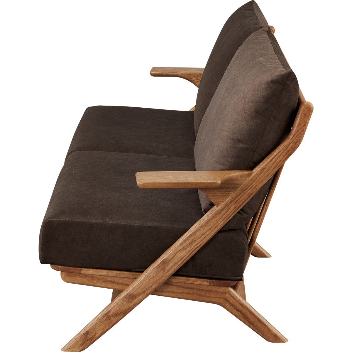 3人掛け布張りソファ(CE301 MBR)【配送員設置商品】