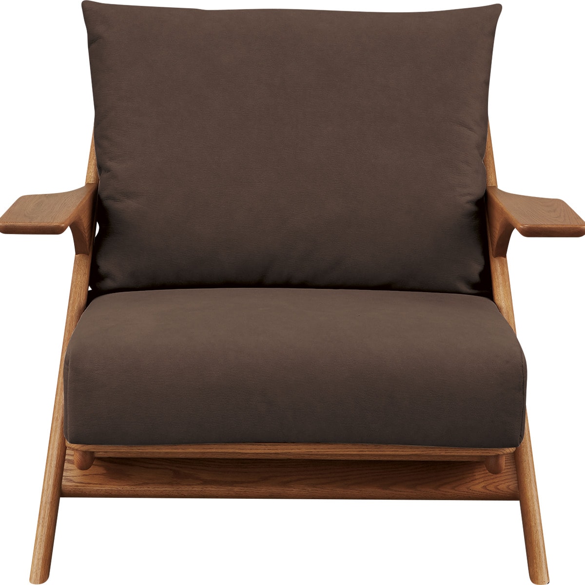 1人掛け布張りソファ(CE301 MBR)【配送員設置商品】