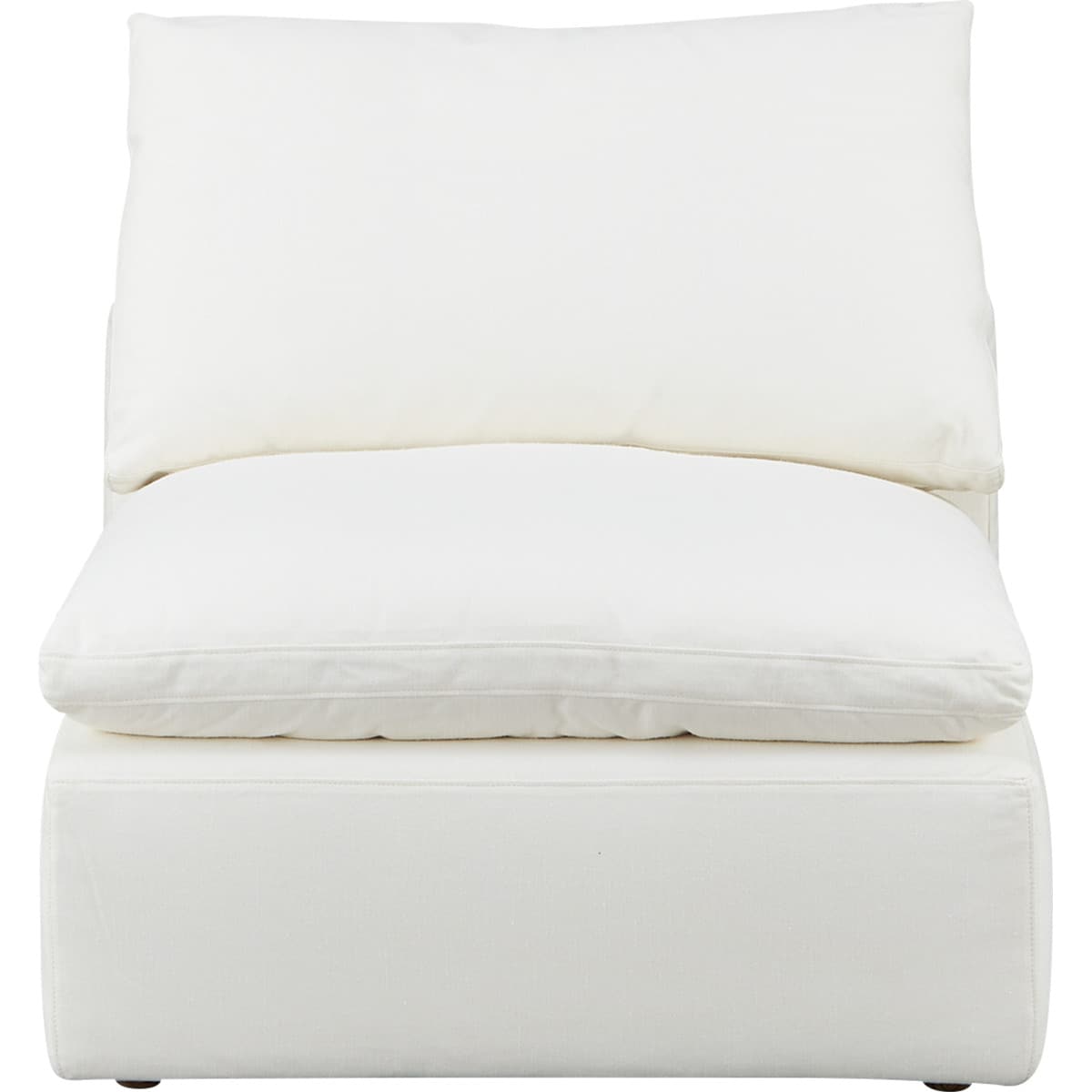 布張りアームレスソファ(HL02 IV)【配送員設置商品】