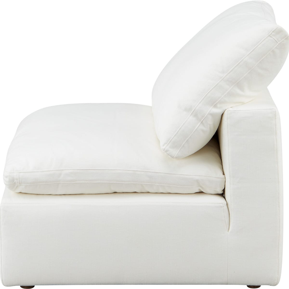 布張りアームレスソファ(HL02 IV)【配送員設置商品】