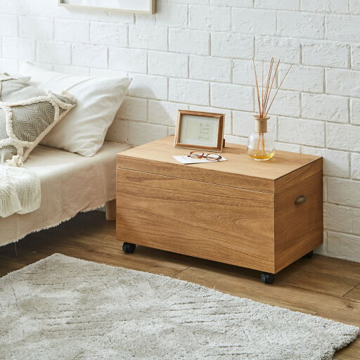 ニトリのキャスター付き総桐収納ボックス(オイル仕上げ)NA   【5年保証】(リビング収納)