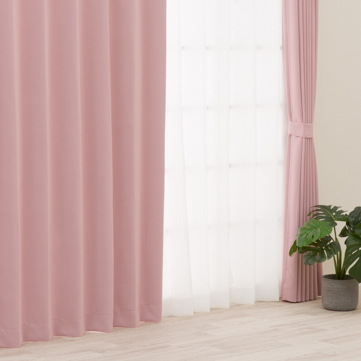 遮光1級・防炎カーテン　10色120サイズ（バリエ PI）【メーカー直送・】