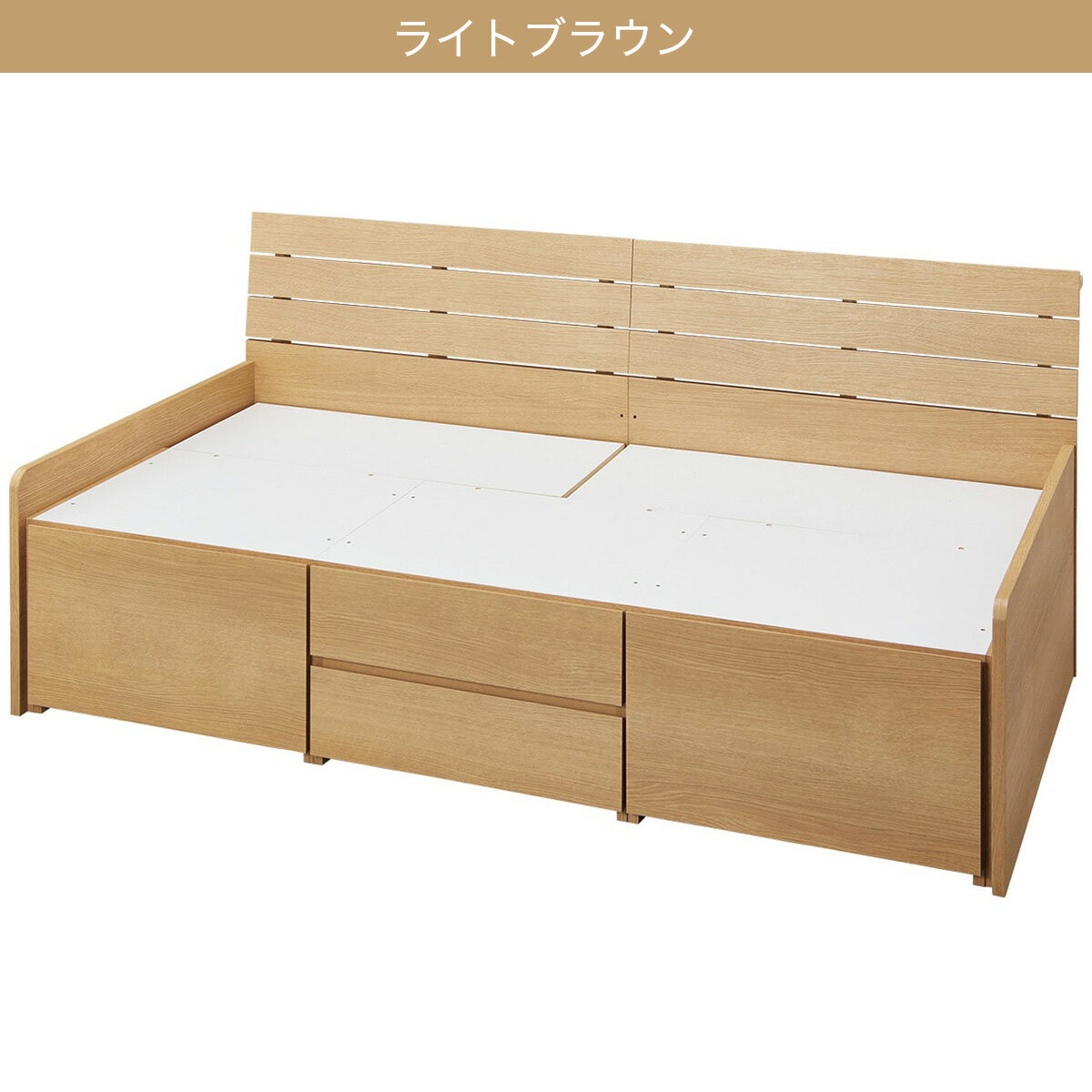 収納付きベンチベッド(HF304 深型)　 【配送員設置商品】