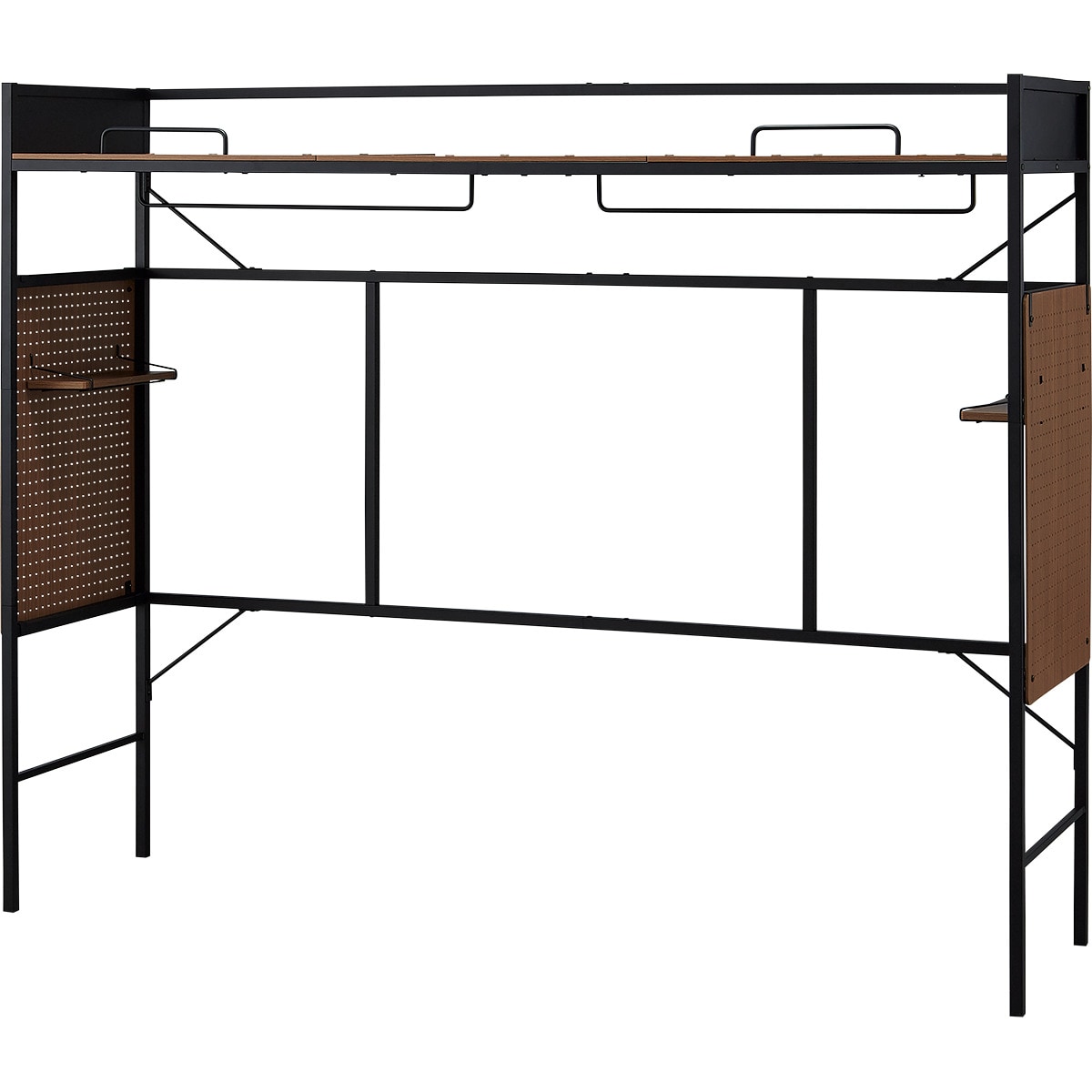 ニトリのハンガーシェルフ(XB101 MBR/BK)【配送員設置商品】(リビング収納)