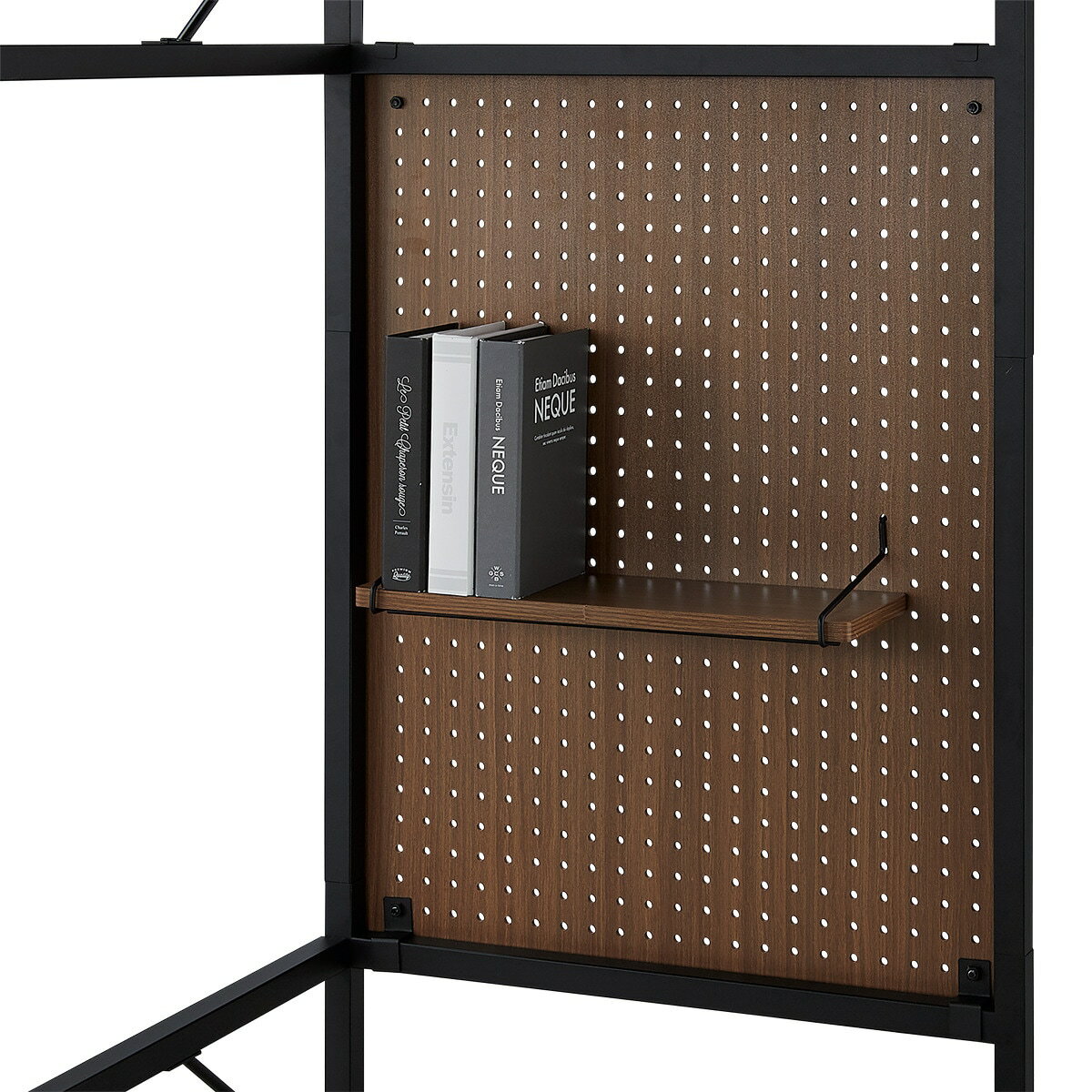 ニトリの別売りパンチングボード＋棚ユニット(XB101 MBR)(ベッド)