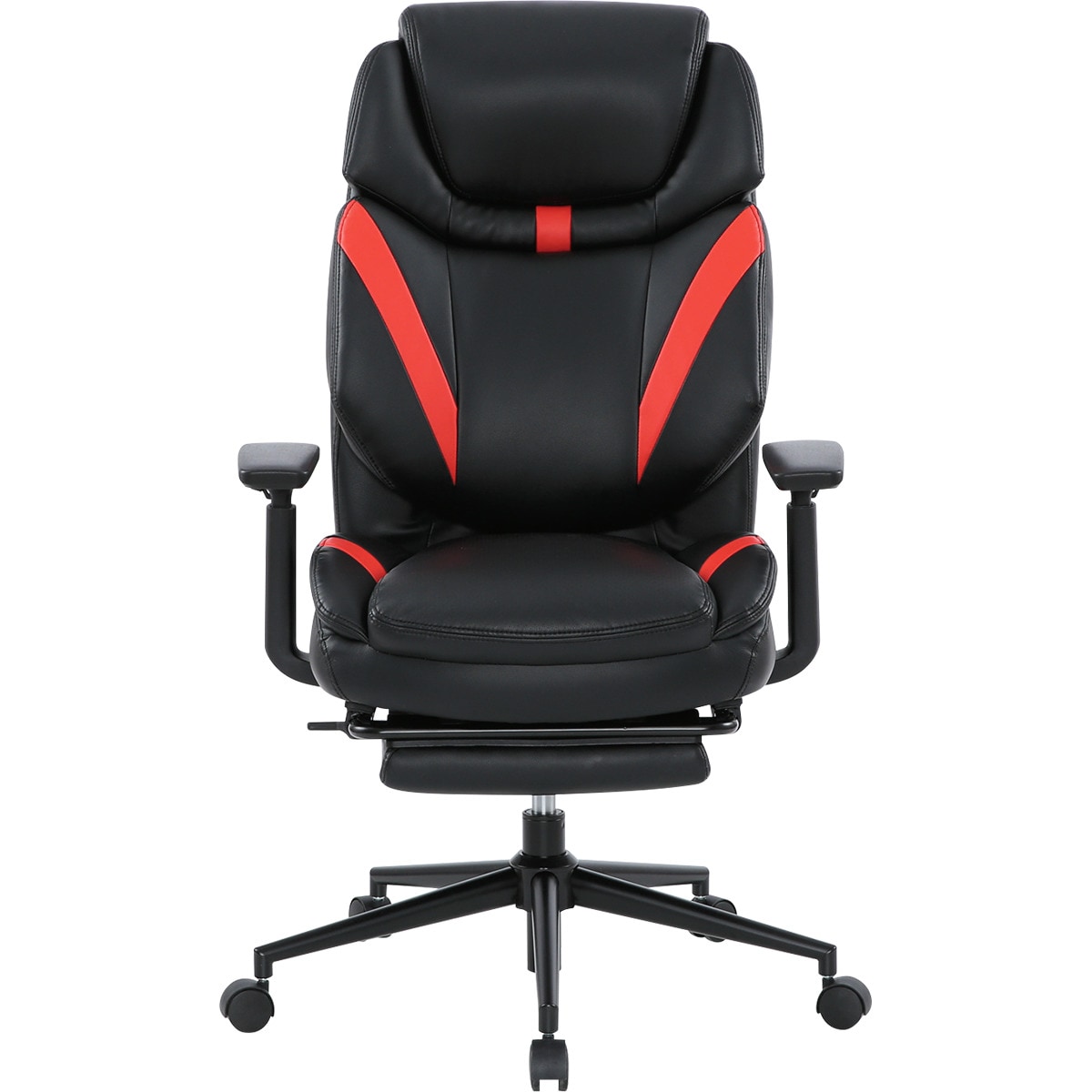 ゲーミングチェア(GM717 フットレスト付き BK/RE)