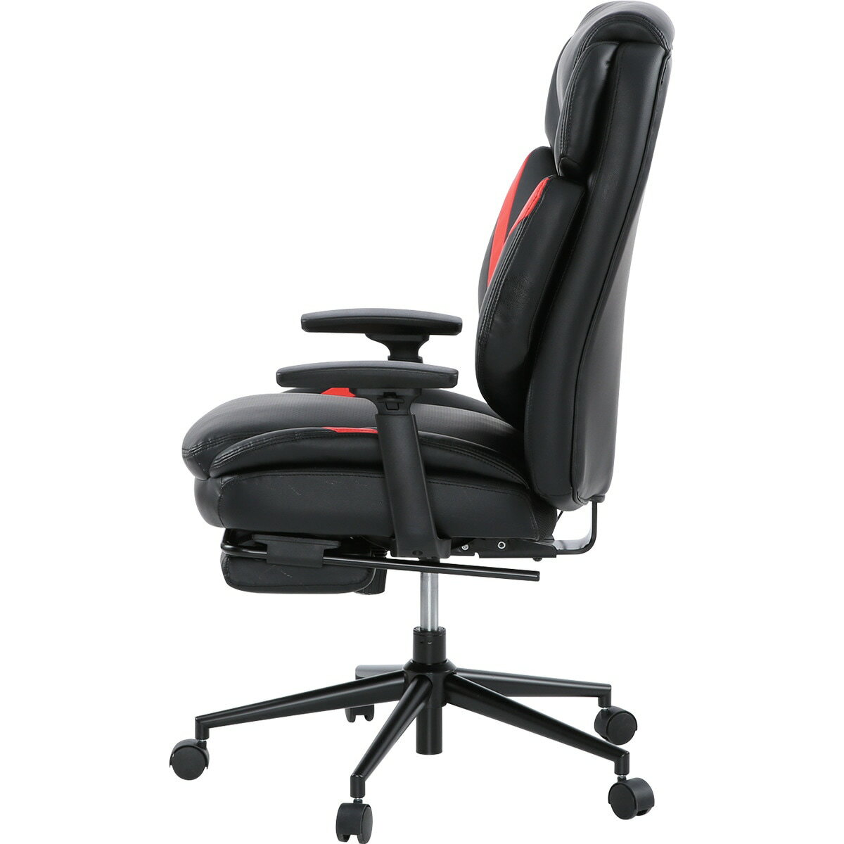 ゲーミングチェア(GM717 フットレスト付き BK/RE)