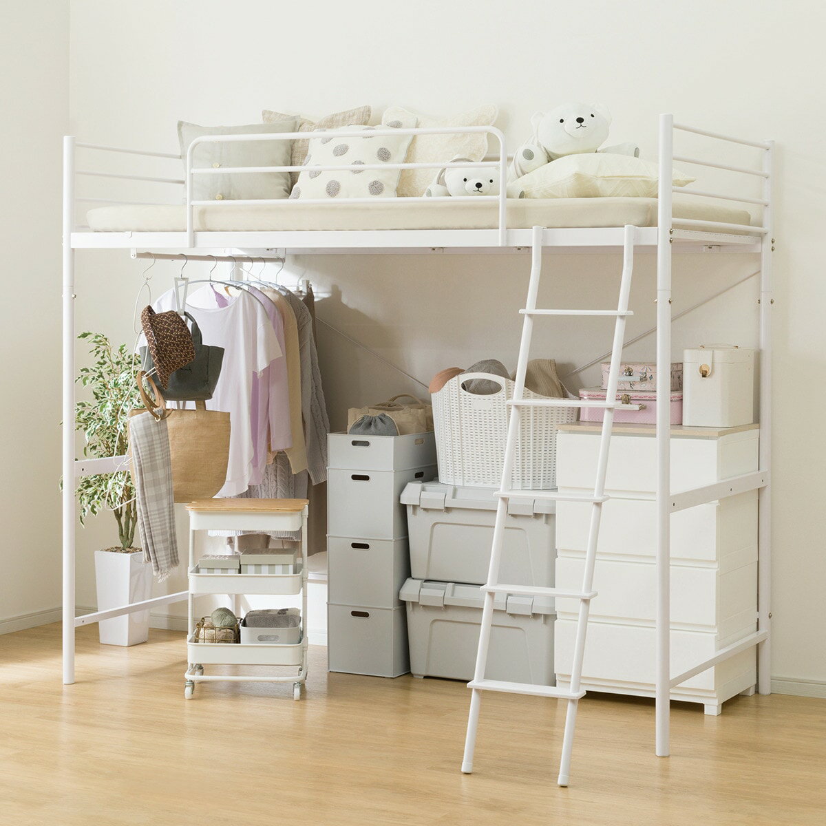 スチールハイベッド(HB02)　 【配送員設置商品】