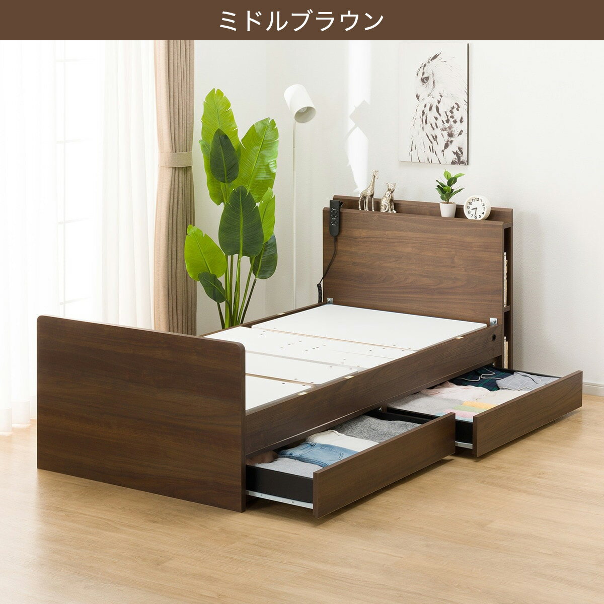 【非課税】電動シングルベッドフレーム＋マットレス(NS003 DR EL2)　 【配送員設置商品】