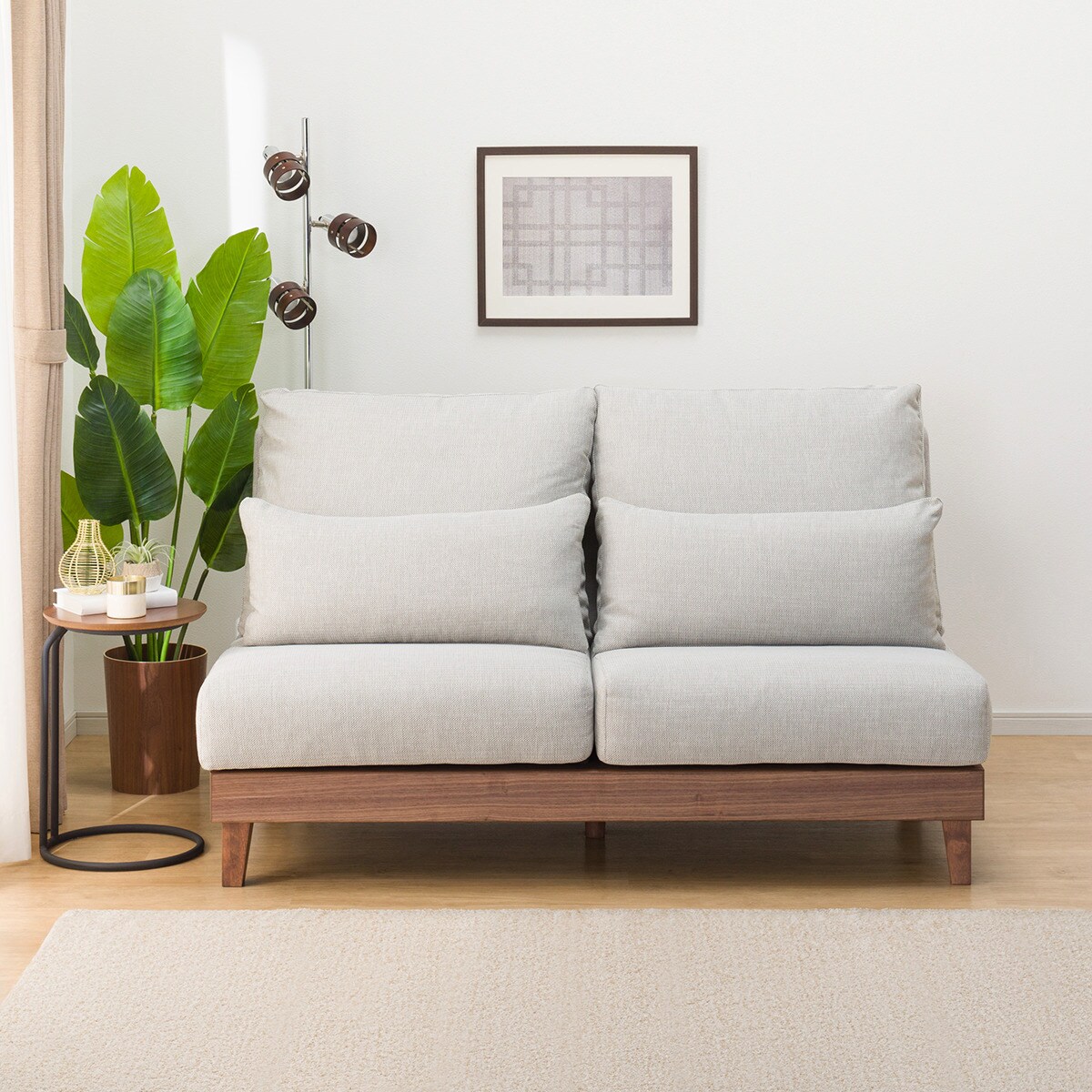 2.5人用布張りソファ (FK02)  【配送員設置商品】 【5年保証】