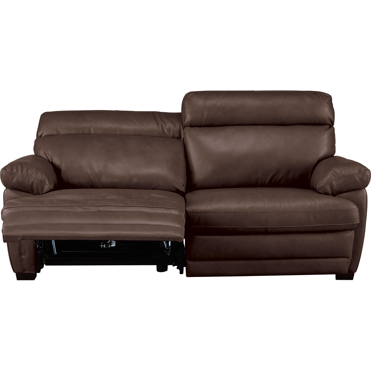 3人掛け 電動本革リクライニングソファ (NZ278 右 DBR)  【配送員設置商品】 【5年保証】