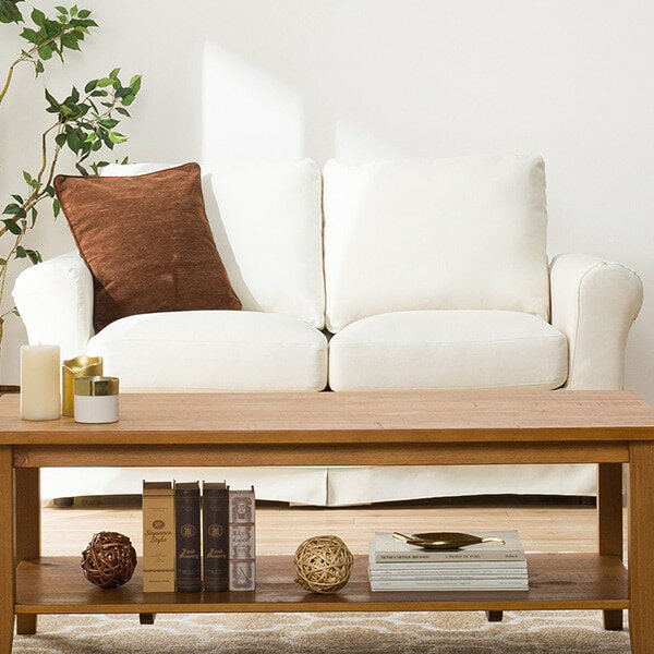 [幅155cm]2人用布張りソファ(NカーシーRA DV LBR)  【配送員設置】 【5年保証】