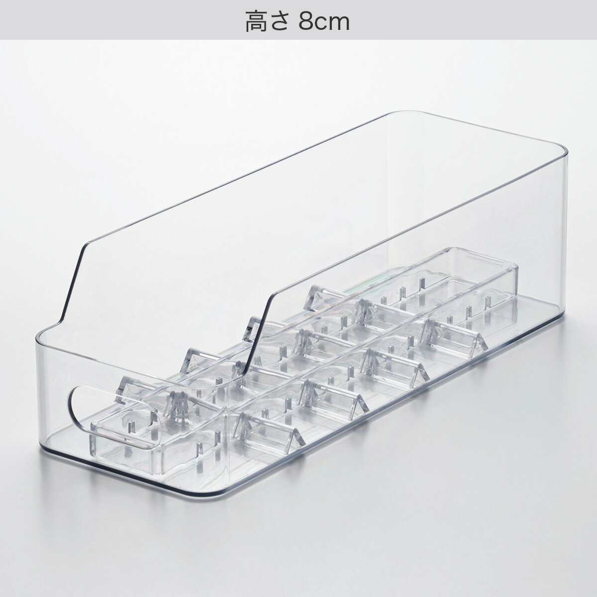 お皿を立てて収納できるディッシュスタンド クリア (Nブラン)