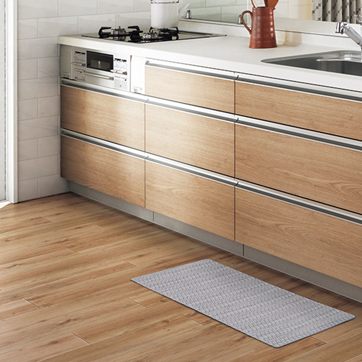 拭けるキッチン用クッションフロアマット(USUM NA25)