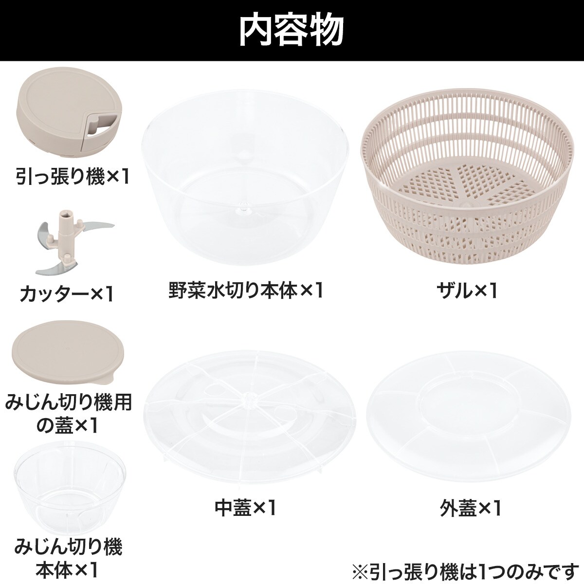 みじん切り器と野菜水切りセット(モカ BW001)  デコホーム