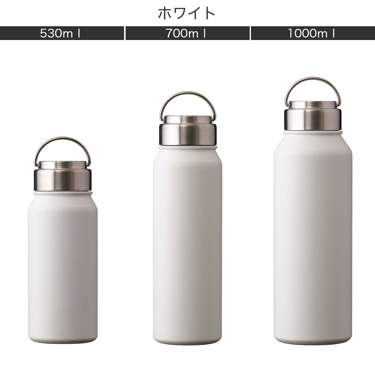 ステンレスハンドル付きスクリューボトル