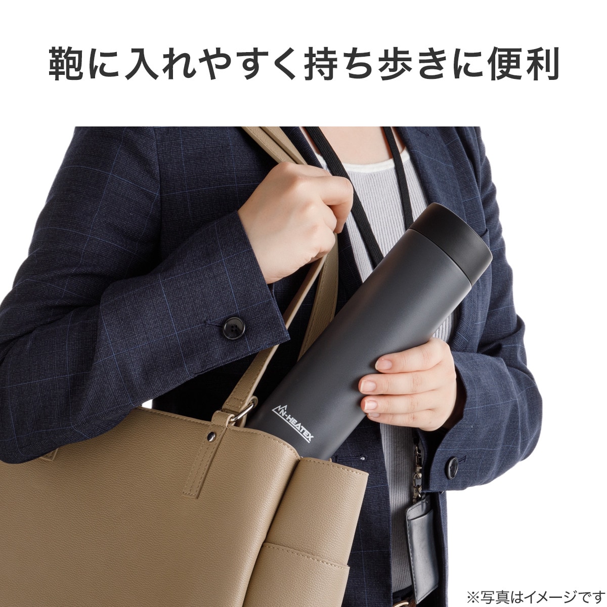 超保温ボトル N-HEATEX スクリュー (グレー)