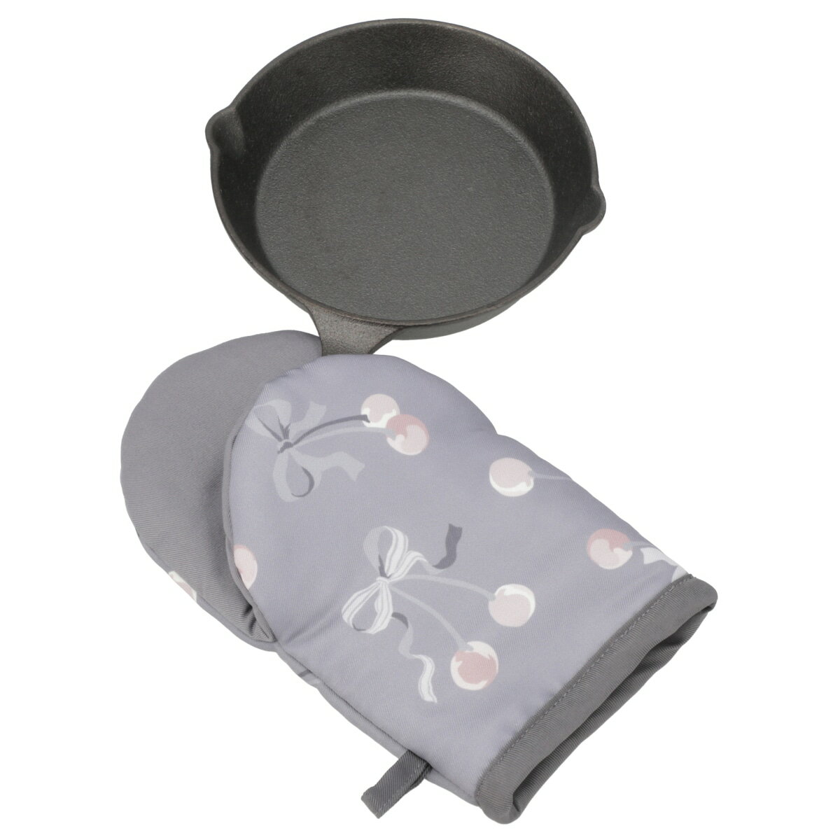 両手に使えるキッチンミトン(リボンチェリー NG09) デコホーム