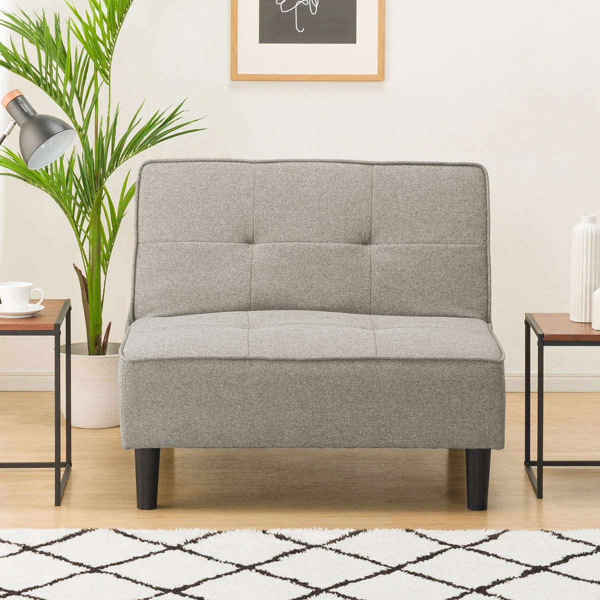 布張りリクライニングユニットソファ(HM02B GY)