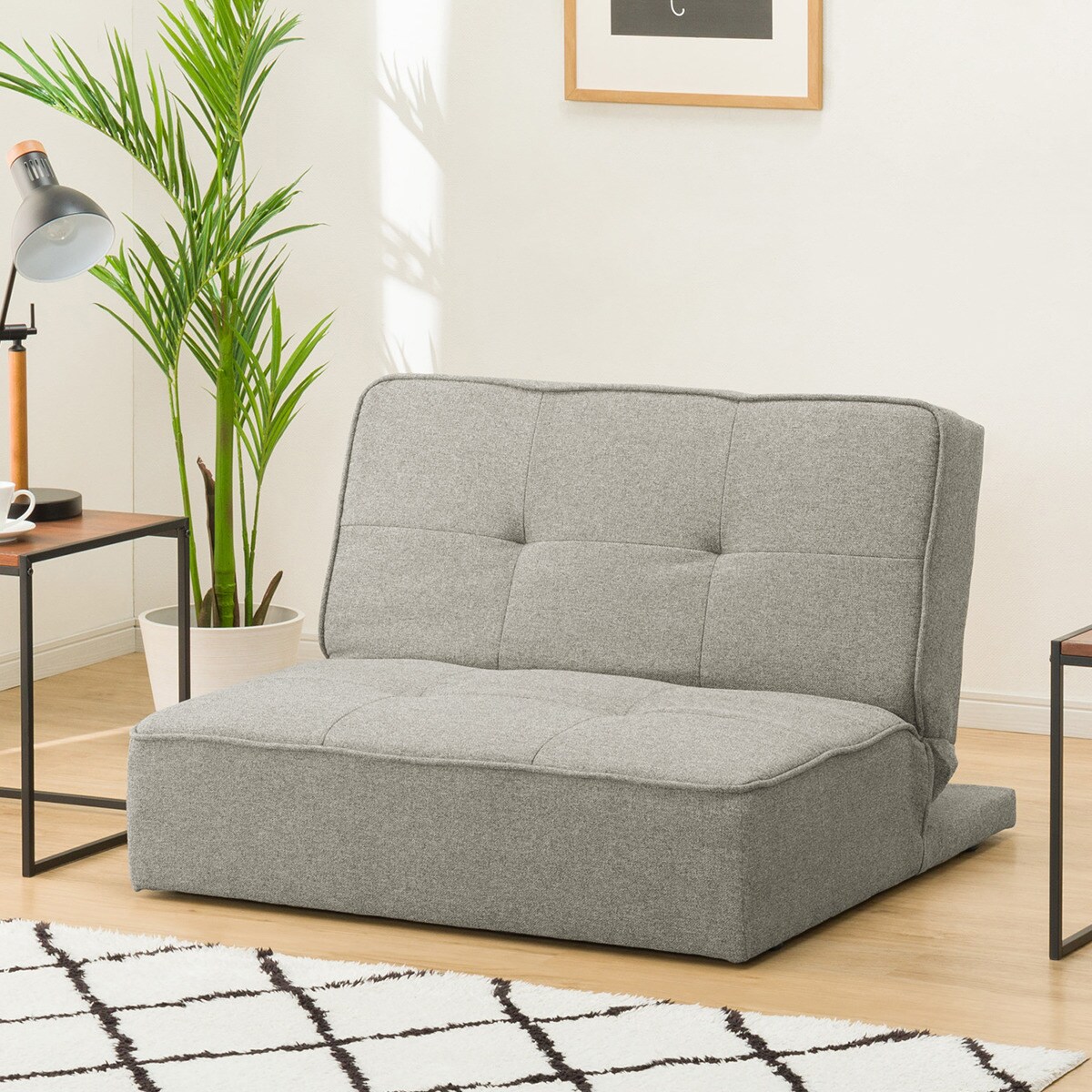 布張りリクライニングユニットソファ(HM02B GY)