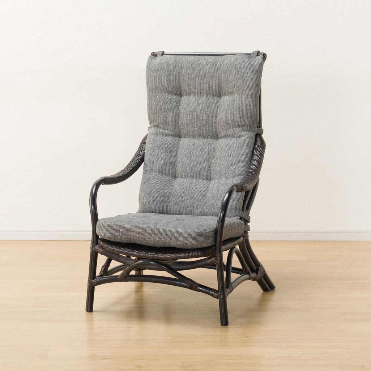 ラタンチェア(MS23 GY/BK)