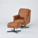 1人掛け パーソナルチェアANV001キャメル+スツール ANV001PSキャメル (Living in Comfort) ニトリ 【配送員設置】 【5年保証】